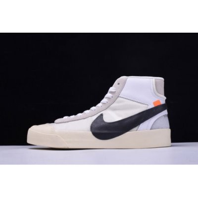 Nike Blazer Mid Virgil Abloh Beyaz / Siyah Kaykay Ayakkabı Türkiye - TCVALKZX